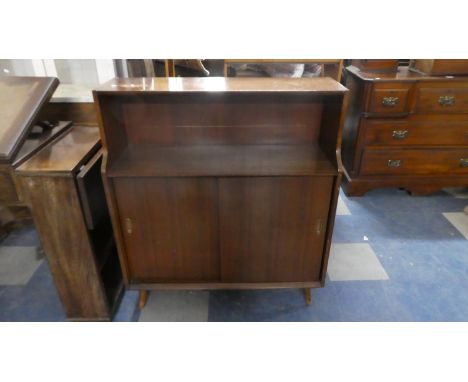 A Vintage Wooden Bookcase with Cupboard Base, 83cm Wide 