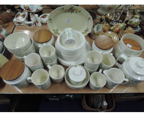 A part tea and dinner service by Hornsea Pottery in the Fleur pattern