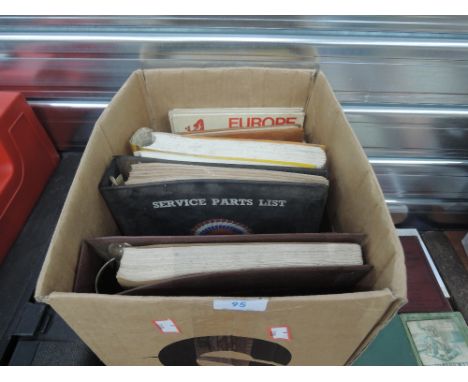A selection of motor engine and parts catalogues including BMC