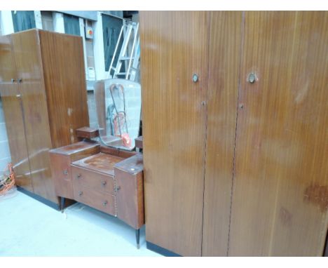 A vintage 3 piece bedroom suite labelled Wesel