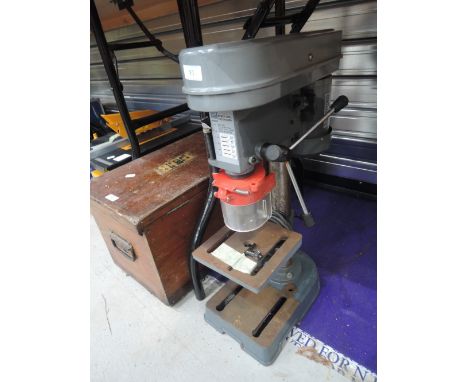 A machine shop pillar or bench drillAPPEARS TO BE CLEAN WITH LITTLE USE