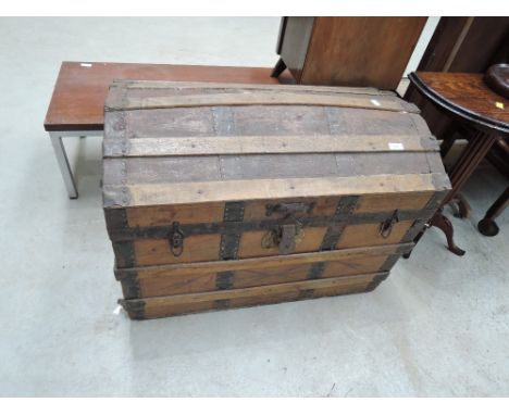 A vintage dome top trunk