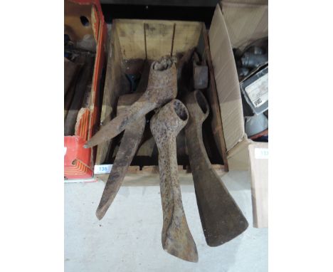 A selection of pick axe heads