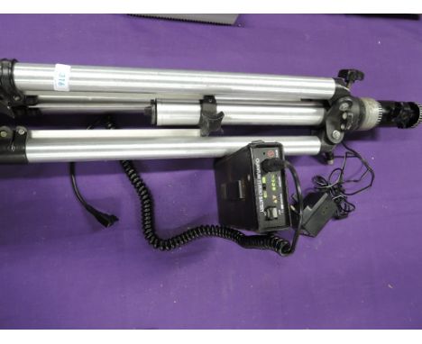 A Manfrotto Model o74 and a Quantum Turbo battery charger with Nikon flash lead