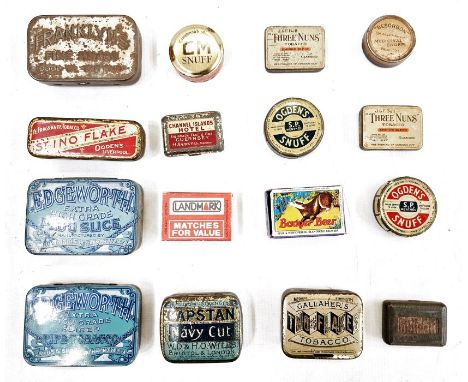 Advertising tins&nbsp;to include Capstan Navy Cut Tobacco, St Ino Flake Tobacco, Gallahers Tobacco, C M Snuff, Edgworth Pipe 