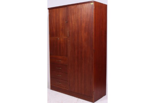 A Retro 1960 S Austinsuite Teak Wood Compactum Wardrobe Armoire