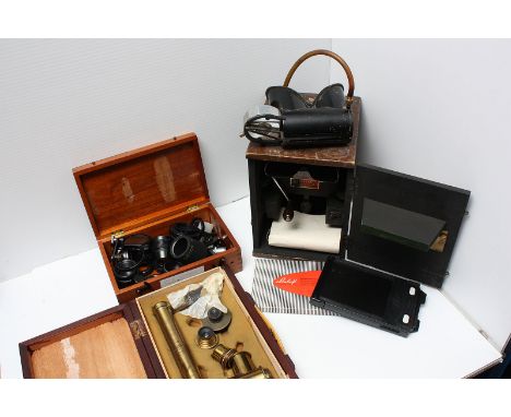 Various Scientific Instruments, including The Ashdown Rotoscope, various microscope parts and more (a lot)