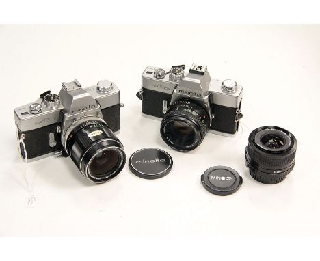 Minolta SRT 101 Camera, with an f/1.8 35mm MC lens, a SRT101b and more