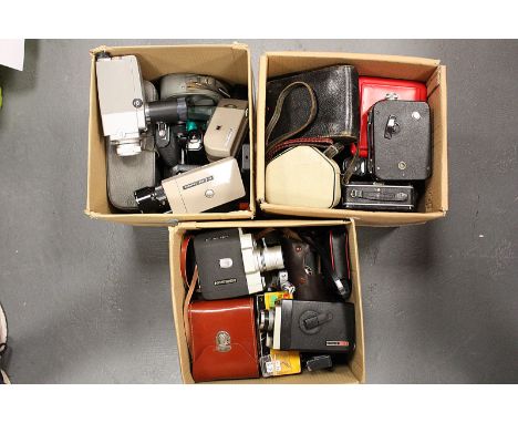 A Large Quantity of Various Cine Cameras, including Olympus Pen 8 EE, Minolta K3 and more (3 boxes)