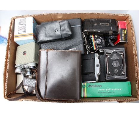 A Quantity of Various Cameras, including Polaroid and cine examples (a lot)