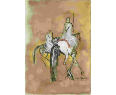 Hassan El Glaoui (Maroc, 1924-2018)Sans titresigné 'Hassan el Glaoui' en bas à droite gouache et peinture sur papiersigned 'H