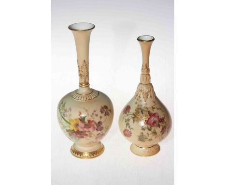 Two Royal Worcester blush vases, shape no's 304 and 1661, circa 1910/15.