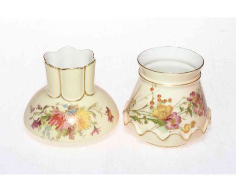 Two small Royal Worcester blush ware vases, circa 1900/15.