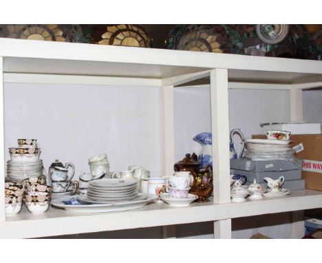 Edwardian tea sets, child's service with tureens, lustre, Old Country Roses, Wedgwood boxed collectors plates, etc.
