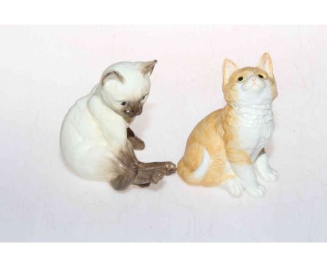 Two Royal Worcester kittens, Ginger and Siamese.