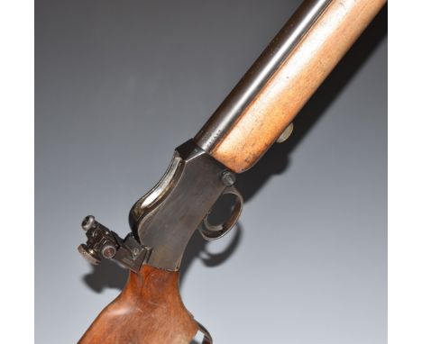 BSA .22 Martini style underlever-action target rifle with semi-pistol grip, raised cheek piece, Parker-Hale fully adjustable 