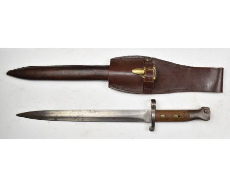 British 1888 pattern bayonet Mk I 2nd type, with some good stamps to ricasso including back to back Rs and VR, a 30cm double 