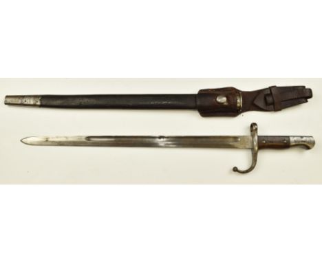 Turkish 1887 pattern Mauser bayonet with good stamps / markings including crescent moon and star to&nbsp;46cm fullered blade,