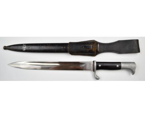 German 1898 pattern parade / walking out bayonet with alloy crossguard, pommel, Eickhorn maker's name to ricasso, a 24cm full