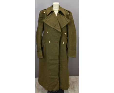 British Army Gloucestershire Regiment officer's greatcoat attributed to Colonel E D Harding, together with his forage capCons