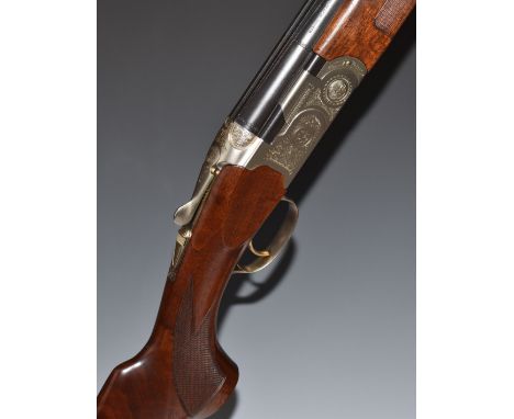 Beretta Silver Pigeon Sporting 12 bore over and under ejector shotgun with engraved lock, underside, trigger guard and top pl