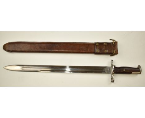 American 1905 pattern sword bayonet for the 1903 Springfield rifle, RTA 1908 and US 1 19167&nbsp;to ricasso, with 40cm fuller