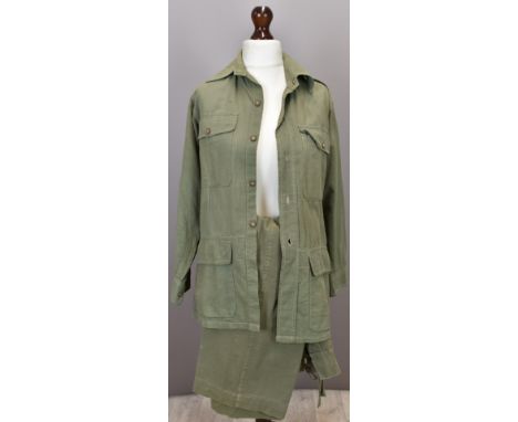 British Army Gloucestershire Regiment WW2 khaki drill bush shirt and trousersConsigned by the Soldiers of Gloucestershire Mus