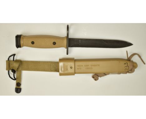 American M10 bayonet with 16cm single edged blade, scabbard and belt loop.&nbsp;PLEASE NOTE ALL BLADED ITEMS ARE SUBJECT TO O