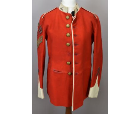 British Army Gloucestershire Regiment Colour Sergeant's full dress tunic attributed to 4228 Colour Sergeant William John Dall