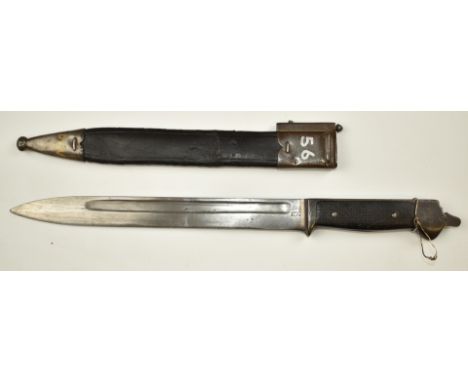 Danish 1889 pattern bayonet for the&nbsp;for Krag Jorgensen rifle, with good stamps to ricasso and pommel including WK &amp; 