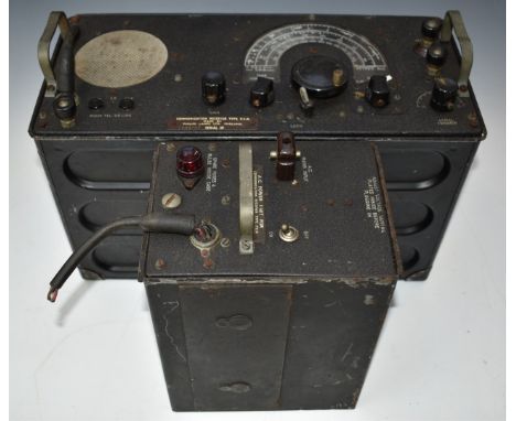 British Army Gloucestershire Regiment WW2 portable communication receiver (PCR) by Pye Ltd, together with a PCR power unitCon