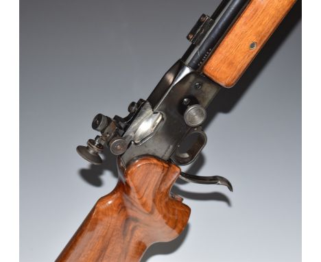 BSA Martini-International .22 underlever-action target rifle with shaped grip, raised cheek piece, adjustable butt plate, Par