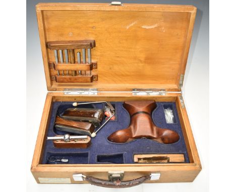 Vostok target rifle accessory set including stock extensions, bi-pod, adjustment tools etc, in fitted wooden carry case.&nbsp
