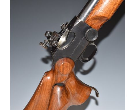 BSA .22 Martini-International underlever-action target rifle with thumb hole grip, raised cheek piece, Parker-Hale PH25B full