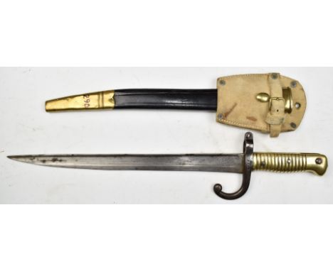 British cadet French chassepot conversion with 11831 to ricasso, a 35.5cm shortened blade, scabbard and frog.&nbsp;PLEASE NOT