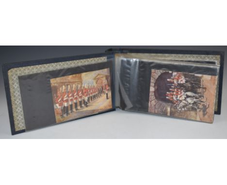 Approximately seventy British Army colour postcards, Victorian era and later, including Life Guards, Royal Scots Greys, 6th D