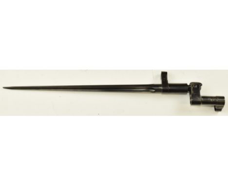 Russian 1944 pattern Mosin Naget carbine sprung&nbsp;/ folding bayonet,&nbsp;stamped 14 to muzzle ring, with 30cm cruciform b