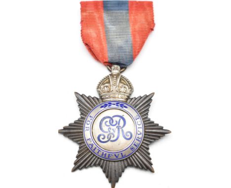 Imperial Service Medal GVR named to Benjamin J K Rider, with copy research papers.