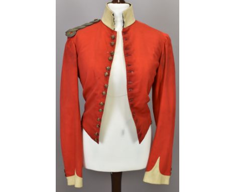 British Army 28th Regiment of Foot (North Gloucestershire) officer's shell mess jacket, retaining 14 small buttons to front, 