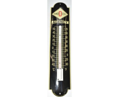 Power Diesel Agency enamel advertising garage thermometer, height 30cm
