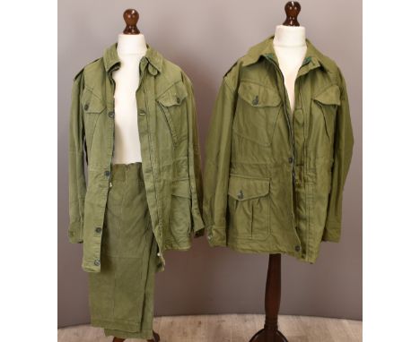 British Army Gloucestershire Regiment 1960's cold weather jacket / combat smock, size S together with a pair of trousers and 