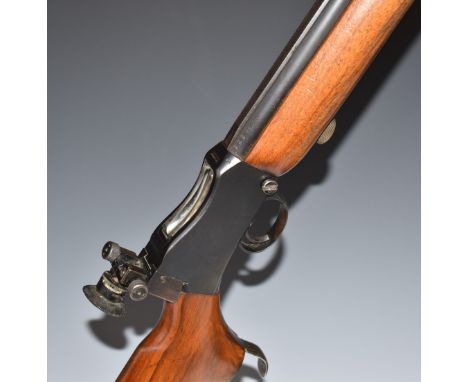 BSA .22 Martini style underlever-action target rifle with semi-pistol grip, raised cheek piece, Parker-Hale 15 fully adjustab