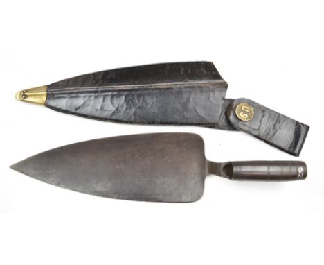 American 1873 pattern Trowel bayonet for Springfield rifle, with scabbard and belt loop attachment with US to button.&nbsp;PL