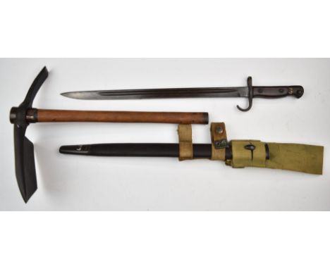 British 1907 pattern Lee Enfield bayonet with hooked quillon, good&nbsp;stamps including Wilkinson and ER, 43cm fullered blad