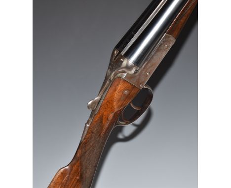 W Cooper of Ward End 12 bore side by side shotgun with engraved locks, underside, trigger guard, top plate, fences and thumb 