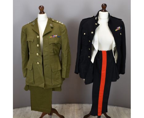 British Army Military Police officer's khaki service dress jacket with rank insignia to shoulder straps and Blues / No1 jacke