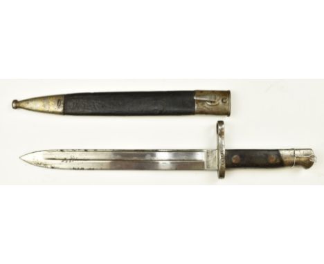 Spanish 1893 pattern Mauser knife bayonet stamped 2401945 to crossguard and Artilleria Fea De Toledo 1908, with 25.5cm fuller