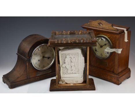 Two British Army Gloucestershire Regiment presentation clocks, one to Company Quartermaster Sergeant J W Ball on his promotio