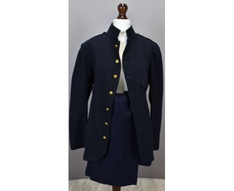 British Army Gloucestershire Regiment officer's blue jacket with single breast pocket, rank insignia and letter M to shoulder