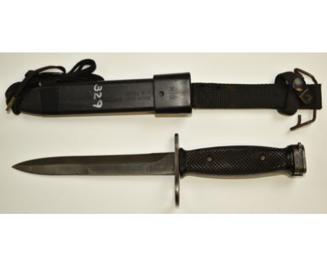 American M10 bayonet with 16cm single edged blade, scabbard and belt loop.&nbsp;PLEASE NOTE ALL BLADED ITEMS ARE SUBJECT TO O